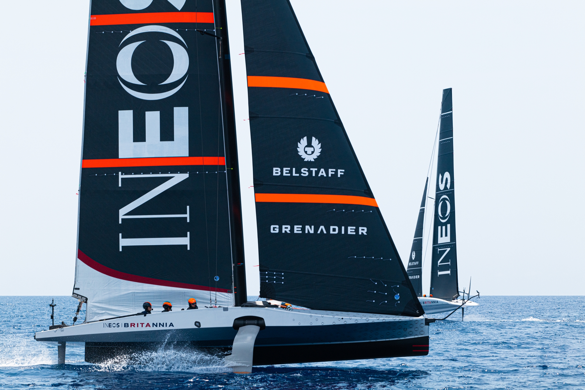 INEOS Britannia Team day 68, Day 55 of T6 (LEQ12) and day 14 of AC40, Two boat sailing. - 1June2023. 37th America’s Cup Recon.