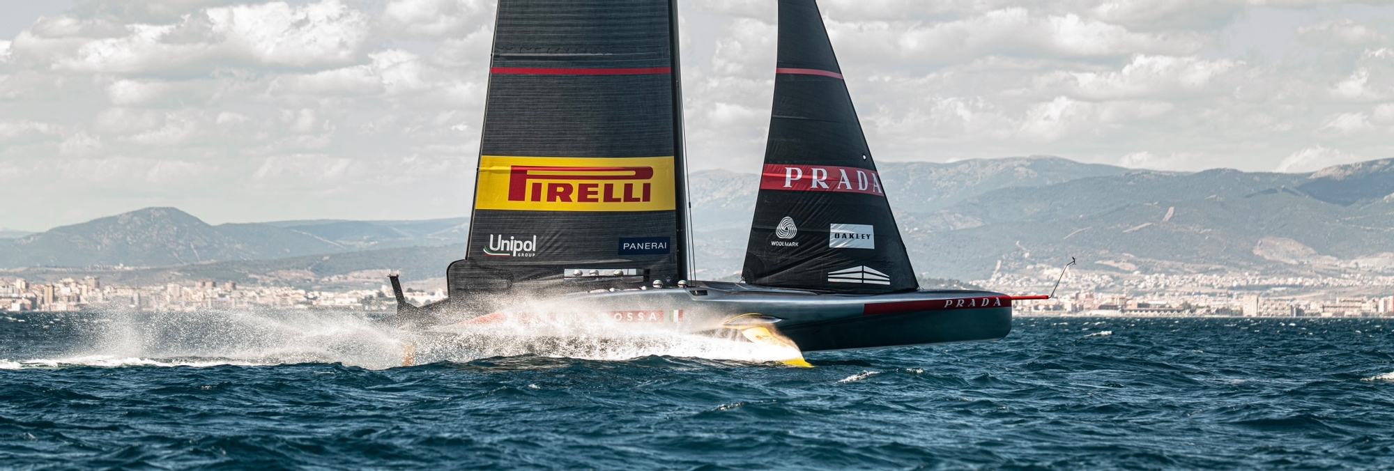 PRADA SPORTS America’s cup Burgundy-Silver Patent leather and technical fabric Prada