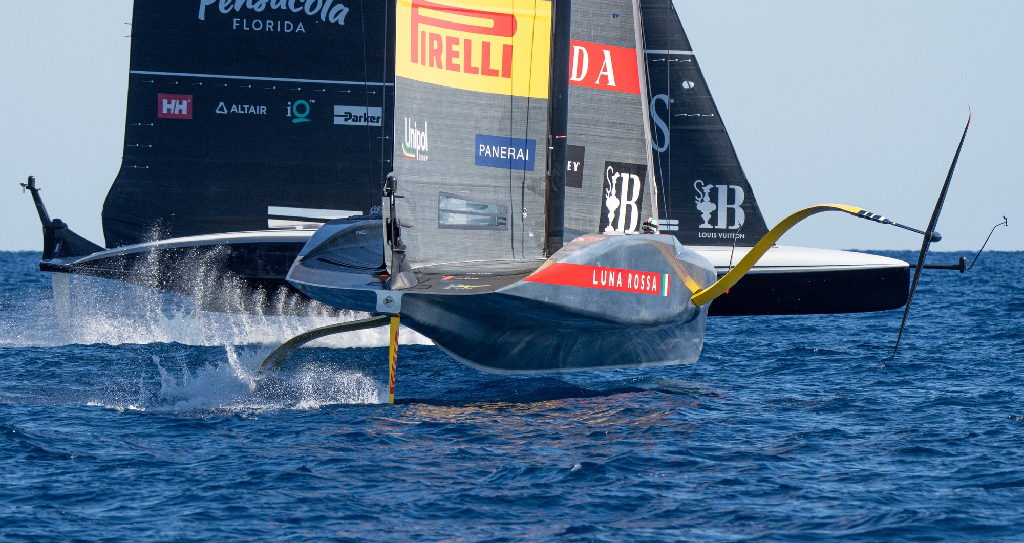 September 14, 2024. Louis Vuitton Cup, Semi Finals Race Day 1. LUNA ROSSA PRADA PIRELLI TEAM, NYYC AMERICAN MAGIC