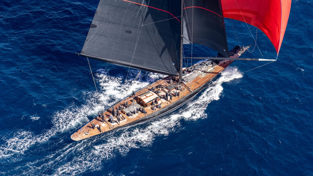 Svea, J Class World Championship 2024. October 08, 2024. Real Club Nautic de Barcelona, Barcelona, Spain