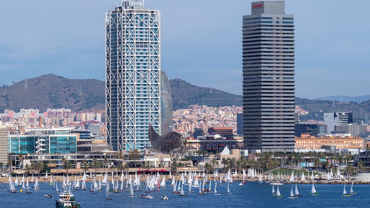 October 19, 2024. Louis Vuitton 37th America's Cup, Patí català, Race Day 1.