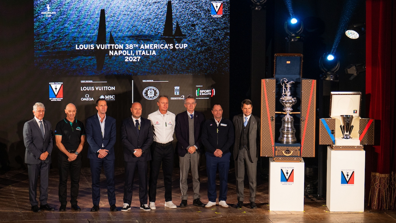 January 21, 2026 Naples. America’s Cup Partnership (ACP) announcement at Palazzo Reale in Naples.