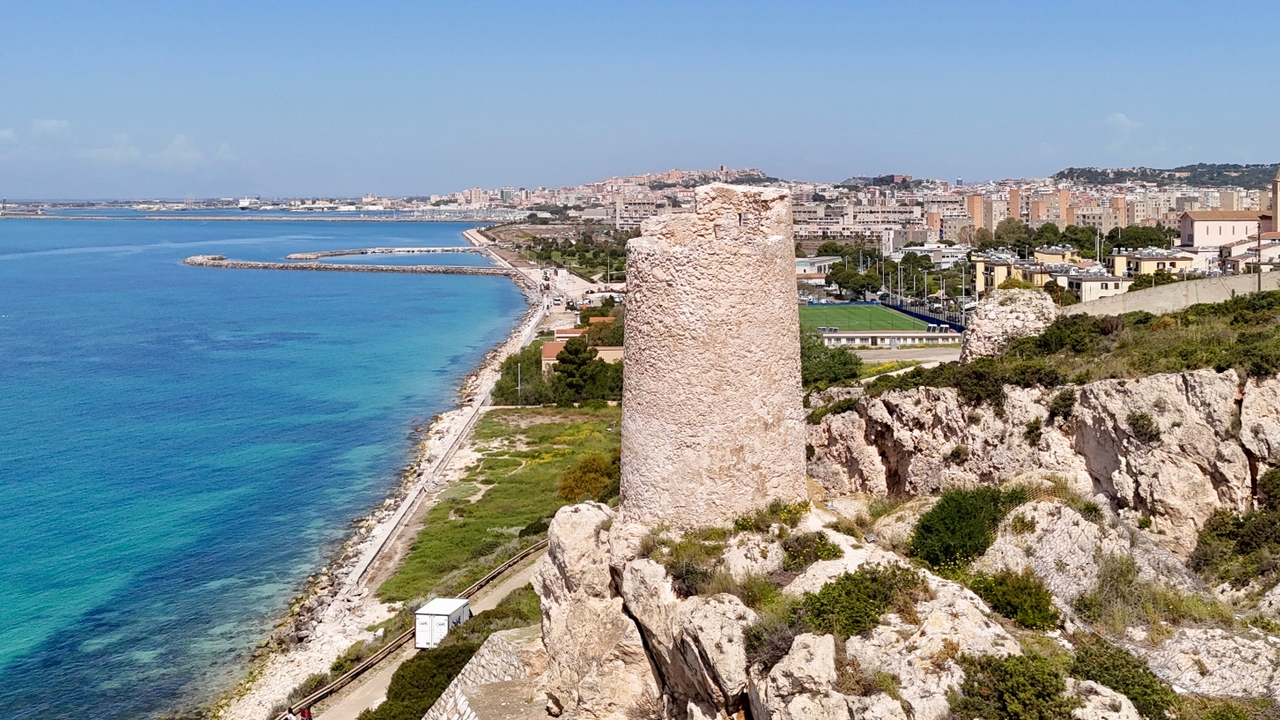 April 16, 2026. Louis Vuitton 38th America's Cup, Cagliari Aerial Views.  Santa Elia