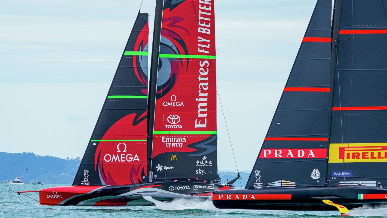 10/03/21 - Auckland (NZL)
36th America’s Cup presented by Prada
America's Cup Match - Race Day 1
Emirates Team New Zealand, Luna Rossa Prada Pirelli Team
