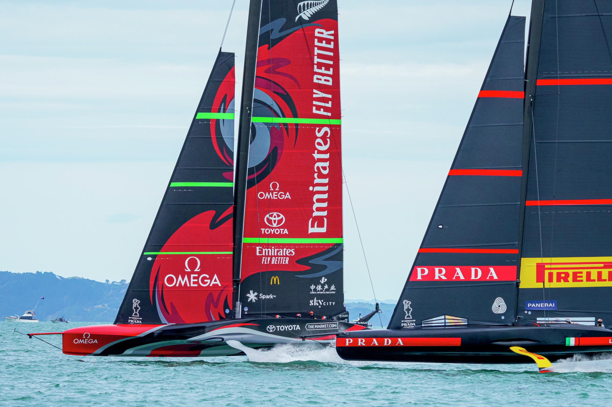 10/03/21 - Auckland (NZL)
36th America’s Cup presented by Prada
America's Cup Match - Race Day 1
Emirates Team New Zealand, Luna Rossa Prada Pirelli Team